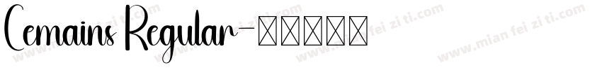 Cemains Regular字体转换